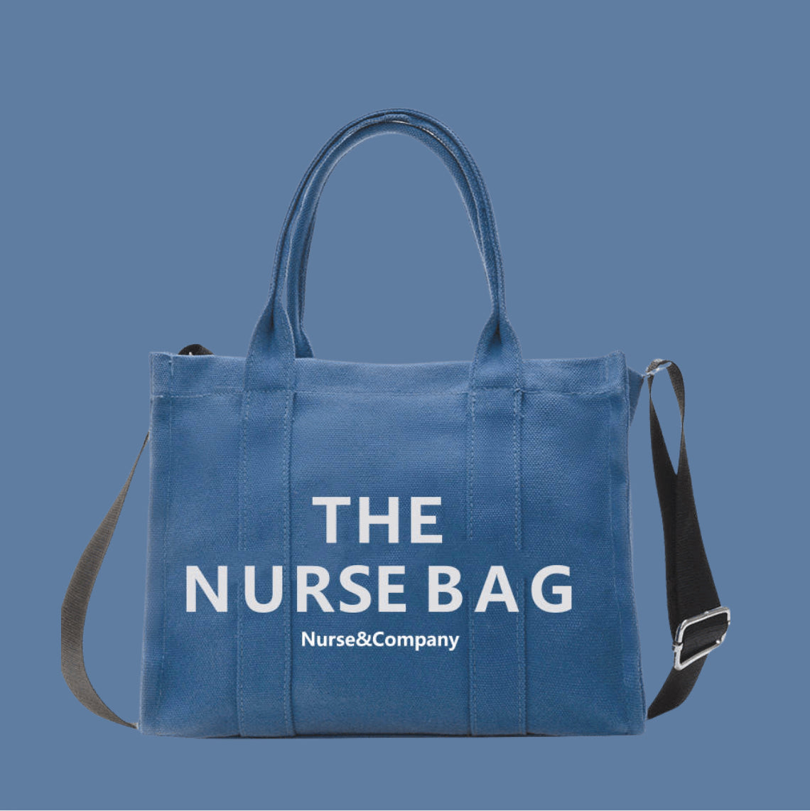 blue tote bag